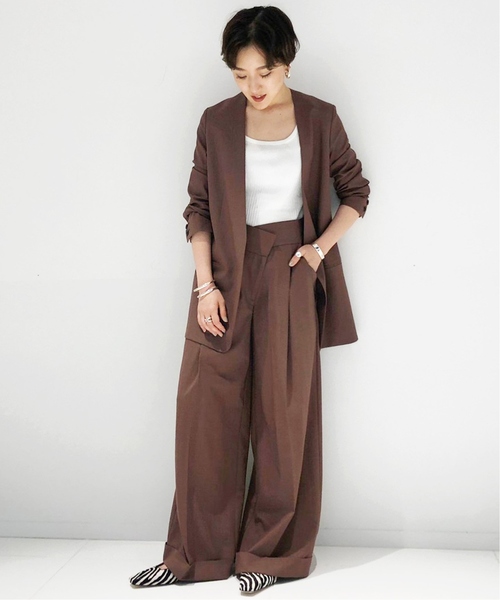 plage（プラージュ）の「【R'IAM】 WOOL ビックワイドパンツ◆（その他パンツ・レディース・ベージュ/ブラウン・38/36/34）」の18枚目の写真