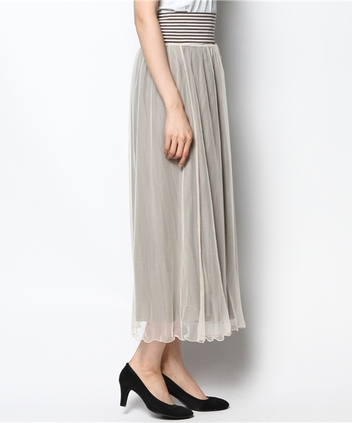 Abahouse Devinette（ドゥヴィネット）の「4wayプリーツスカート（スカート・レディース・ブラック/グレー・FREE）」の4枚目の写真