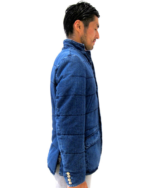 Denime(ドゥニーム)の「DENIM DOWN TAILORED JKT(ダウンジャケット/コート・メンズ・インディゴブルー/ネイビー・MEDIUM/LARGE/SMALL)」の19枚目の写真