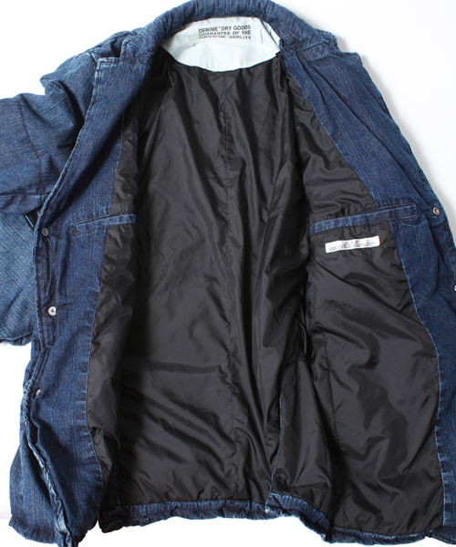 Denime(ドゥニーム)の「DENIM DOWN TAILORED JKT(ダウンジャケット/コート・メンズ・インディゴブルー/ネイビー・MEDIUM/LARGE/SMALL)」の5枚目の写真