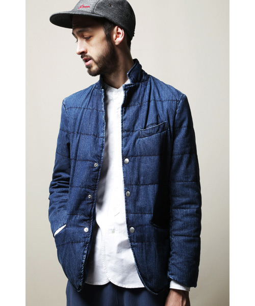 Denime(ドゥニーム)の「DENIM DOWN TAILORED JKT(ダウンジャケット/コート・メンズ・インディゴブルー/ネイビー・MEDIUM/LARGE/SMALL)」の18枚目の写真