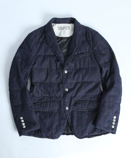 Denime(ドゥニーム)の「DENIM DOWN TAILORED JKT(ダウンジャケット/コート・メンズ・インディゴブルー/ネイビー・MEDIUM/LARGE/SMALL)」の3枚目の写真
