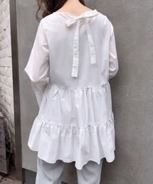 one after another NICE CLAUP | 後ろリボンティアードチュニック(チュニック)