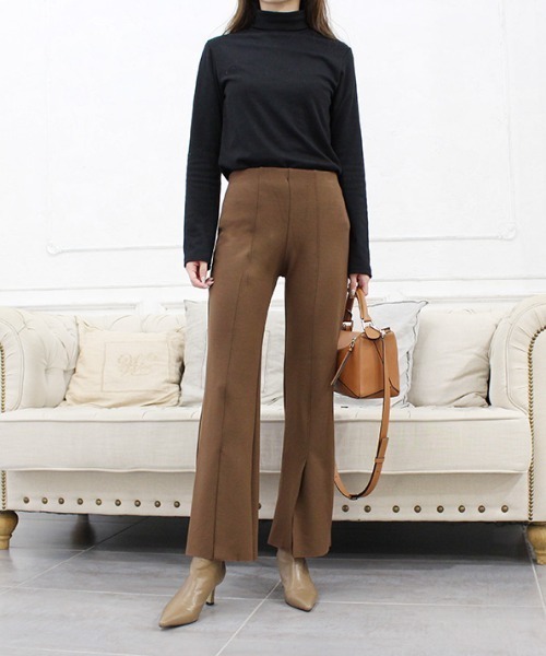 MODE ROBE（モードローブ）の「裏起毛タートルネックトップス（ニット/セーター・レディース・アイボリー/ベージュ/ブラック/ブラウン・FREE）」の7枚目の写真