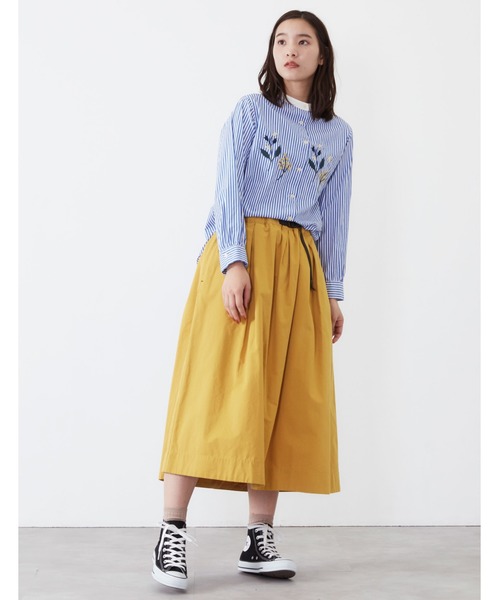 POU DOU DOU（プードゥドゥ）の「フロント刺繍ブラウス（シャツ/ブラウス・レディース・ネイビー/オフホワイト/ブルー・3）」の5枚目の写真