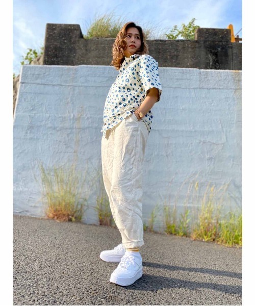 MAGIC NUMBER（マジック ナンバー）の「【MAGIC NUMBER】OPEN COLLAR S/S SHIRT（シャツ/ブラウス・メンズ・ブラウン/ホワイト・X-LARGE/LARGE/MEDIUM）」の13枚目の写真