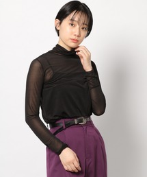 PAGEBOY | シアーハイネックプルオーバー(Tシャツ/カットソー)