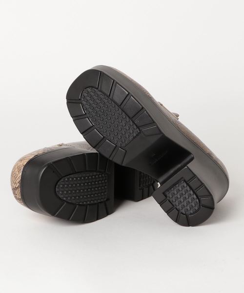 WEGO（ウィゴー）の「WEGO/スクエアトゥボリュームヒールローファー（ローファー・レディース・ブラック/その他1・LARGE/MEDIUM）」の3枚目の写真