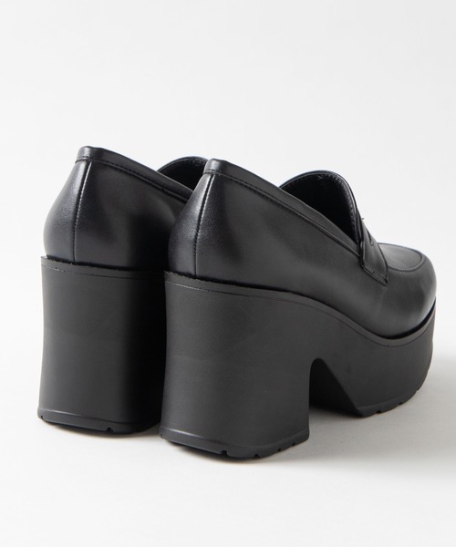 WEGO（ウィゴー）の「WEGO/スクエアトゥボリュームヒールローファー（ローファー・レディース・ブラック/その他1・LARGE/MEDIUM）」の8枚目の写真