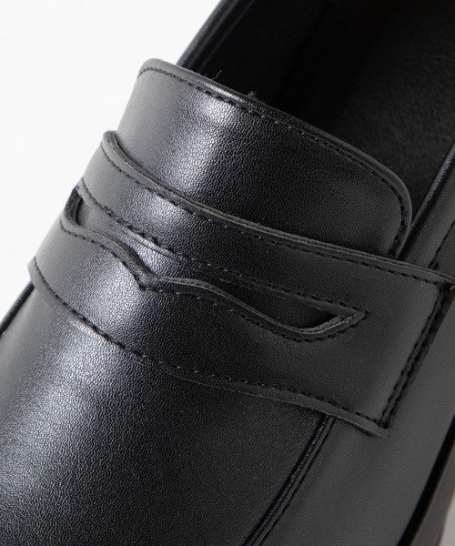 WEGO（ウィゴー）の「WEGO/スクエアトゥボリュームヒールローファー（ローファー・レディース・ブラック/その他1・LARGE/MEDIUM）」の4枚目の写真