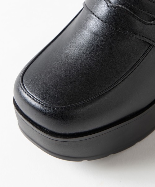 WEGO（ウィゴー）の「WEGO/スクエアトゥボリュームヒールローファー（ローファー・レディース・ブラック/その他1・LARGE/MEDIUM）」の10枚目の写真