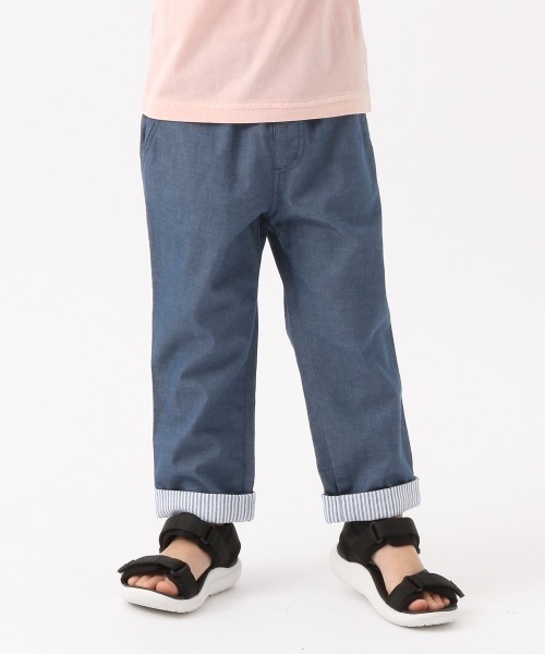 GLOBAL WORK(グローバルワーク)の「【キッズ】ターンバックストレッチクロプト/857799(その他パンツ・キッズ・ブルー/イエロー/グリーン/ベージュ/ネイビー・140cm/110cm/130cm/120cm/100cm)」の4枚目の写真