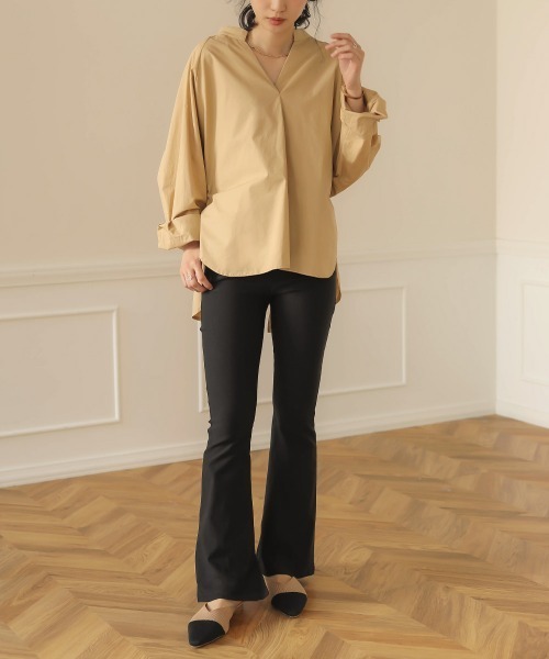 Bab（バブ）の「【WEB限定】ハイテンションストレッチフレアパンツ/サイドスリットパンツ（その他パンツ・レディース・ブラック/オレンジ・M/L）」の22枚目の写真