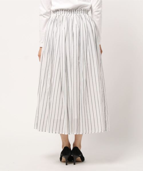 rps（アールピーエス）の「ボイルストライプフレアースカート（スカート・レディース・ネイビー/チャコールグレー/オフホワイト・M）」の6枚目の写真