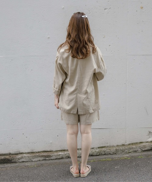 flower（フラワー）の「マリンジャケット（ノーカラージャケット・レディース・ブラウン/ベージュ・FREE）」の21枚目の写真