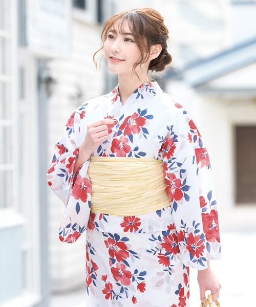 SOUBIEN（ソウビエン）の「選べるレディース浴衣2点セット （浴衣＋帯）（浴衣・レディース・ホワイト系その他/ホワイト系その他2/パープル系その他/ブルー系その他/ブルー系その他2/ホワイト系その他3/ホワイト系その他4/マルチ/ホワイト×レッド/ホワイト×グリーン/ライトブルー/ホワイト×イエロー/ホワイト×ピンク/ホワイト系その他5/ホワイト系その他6/ホワイト×ライトグレー/ホワイト系/ホワイト系1/ホワイト系3/ホワイト系2/グレー系/モーブ系/ブルー系/スカイブルー系・FREE）」の15枚目の写真