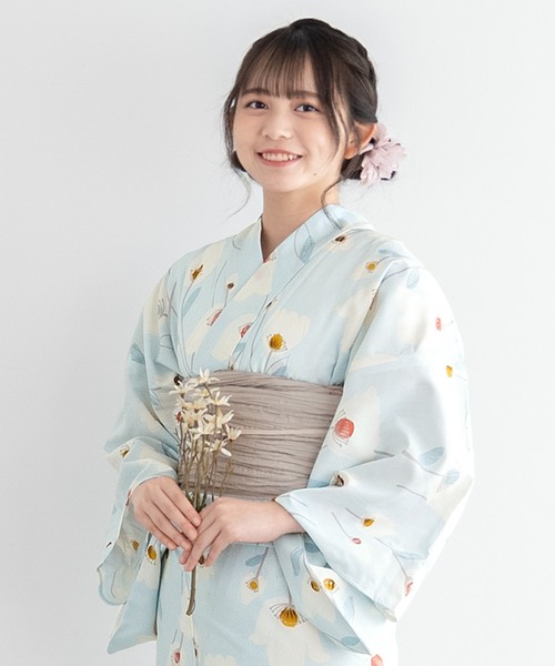 SOUBIEN（ソウビエン）の「選べるレディース浴衣2点セット （浴衣＋帯）（浴衣・レディース・ホワイト系その他/ホワイト系その他2/パープル系その他/ブルー系その他/ブルー系その他2/ホワイト系その他3/ホワイト系その他4/マルチ/ホワイト×レッド/ホワイト×グリーン/ライトブルー/ホワイト×イエロー/ホワイト×ピンク/ホワイト系その他5/ホワイト系その他6/ホワイト×ライトグレー/ホワイト系/ホワイト系1/ホワイト系3/ホワイト系2/グレー系/モーブ系/ブルー系/スカイブルー系・FREE）」の20枚目の写真