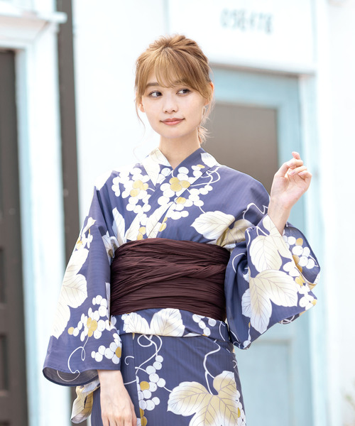 SOUBIEN（ソウビエン）の「選べるレディース浴衣2点セット （浴衣＋帯）（浴衣・レディース・ホワイト系その他/ホワイト系その他2/パープル系その他/ブルー系その他/ブルー系その他2/ホワイト系その他3/ホワイト系その他4/マルチ/ホワイト×レッド/ホワイト×グリーン/ライトブルー/ホワイト×イエロー/ホワイト×ピンク/ホワイト系その他5/ホワイト系その他6/ホワイト×ライトグレー/ホワイト系/ホワイト系1/ホワイト系3/ホワイト系2/グレー系/モーブ系/ブルー系/スカイブルー系・FREE）」の22枚目の写真