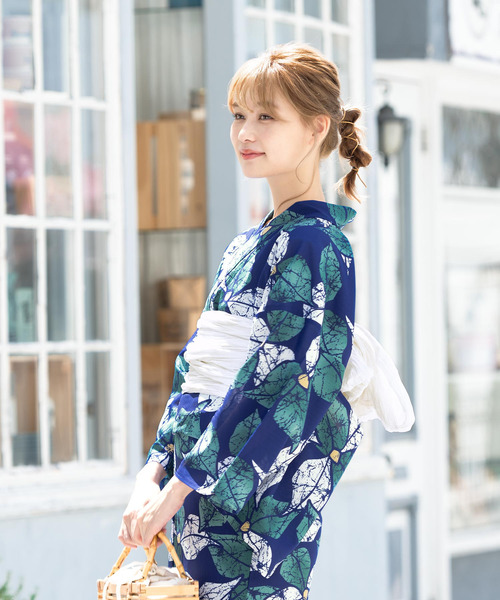 SOUBIEN（ソウビエン）の「選べるレディース浴衣2点セット （浴衣＋帯）（浴衣・レディース・ホワイト系その他/ホワイト系その他2/パープル系その他/ブルー系その他/ブルー系その他2/ホワイト系その他3/ホワイト系その他4/マルチ/ホワイト×レッド/ホワイト×グリーン/ライトブルー/ホワイト×イエロー/ホワイト×ピンク/ホワイト系その他5/ホワイト系その他6/ホワイト×ライトグレー/ホワイト系/ホワイト系1/ホワイト系3/ホワイト系2/グレー系/モーブ系/ブルー系/スカイブルー系・FREE）」の19枚目の写真