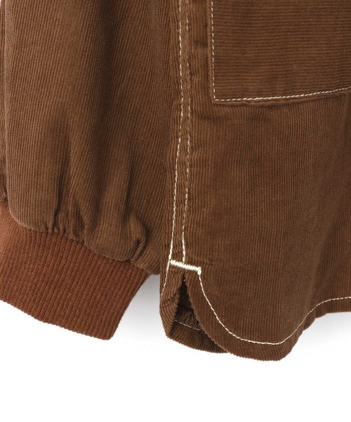 MAKE YOUR DAY(メイクユアデイ)の「Vネック調バンドカラーシャツ■80~140cm(シャツ/ブラウス・キッズ・ダークブラウン/ベージュ/ターコイズブルー・90/100/110/120/80/130/140)」の11枚目の写真