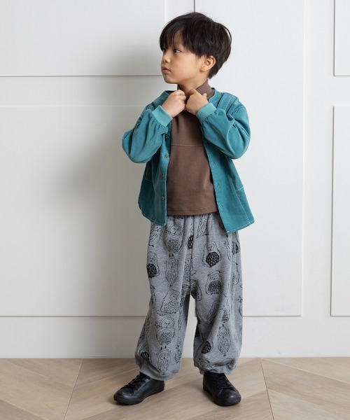 MAKE YOUR DAY(メイクユアデイ)の「Vネック調バンドカラーシャツ■80~140cm(シャツ/ブラウス・キッズ・ダークブラウン/ベージュ/ターコイズブルー・90/100/110/120/80/130/140)」の22枚目の写真