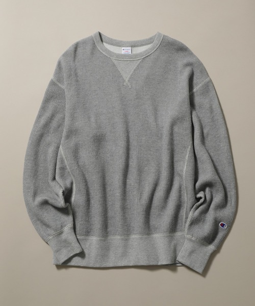 Champion(チャンピオン)の「【Champion】別注 スウェットライク フレンチリブニット(スウェット・メンズ・ブラウン系その他2/グレー系その他/ホワイト系その他4・L/M/S/XL)」の3枚目の写真
