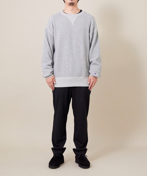 Champion(チャンピオン)の「【Champion】別注 スウェットライク フレンチリブニット(スウェット・メンズ・ブラウン系その他2/グレー系その他/ホワイト系その他4・L/M/S/XL)」の4枚目の写真