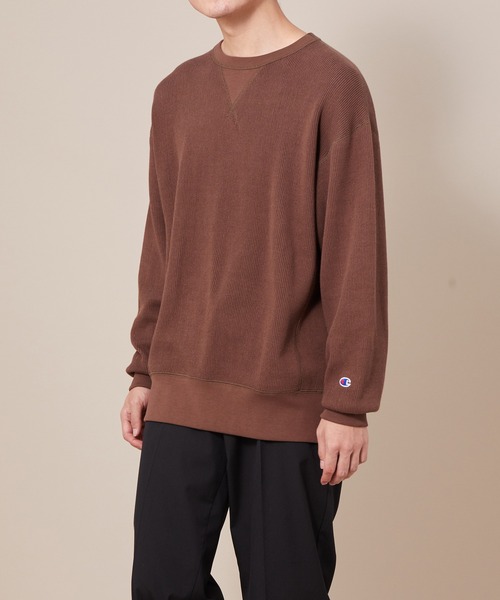 Champion(チャンピオン)の「【Champion】別注 スウェットライク フレンチリブニット(スウェット・メンズ・ブラウン系その他2/グレー系その他/ホワイト系その他4・L/M/S/XL)」の11枚目の写真