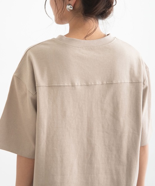 bohmal(ボマール)の「USAコットンフットボールTシャツ(Tシャツ/カットソー・レディース・ベージュ/パープル/ミント/スミクロ/オフホワイト・FREE)」の14枚目の写真