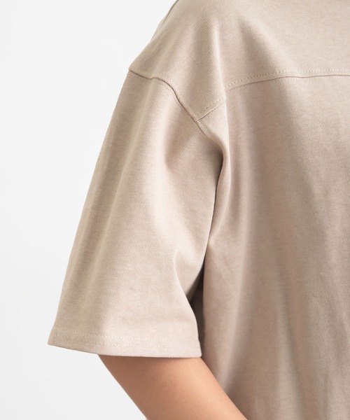 bohmal(ボマール)の「USAコットンフットボールTシャツ(Tシャツ/カットソー・レディース・ベージュ/パープル/ミント/スミクロ/オフホワイト・FREE)」の15枚目の写真