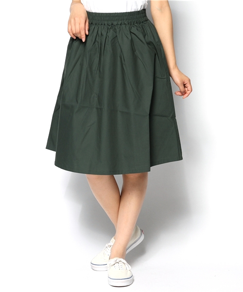 CIAOPANIC（チャオパニック）の「【Ciaopanic】ミドルオードリーフレアスカート（スカート・レディース・ボルドー/カーキ/ネイビー/キャメル・FREE）」の2枚目の写真