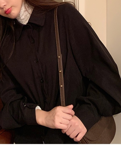 yuue' ( wear )（ユーイ）の「袖ボリュームシャツブラウス（シャツ/ブラウス・レディース・ホワイト/ブラック・FREE）」の9枚目の写真