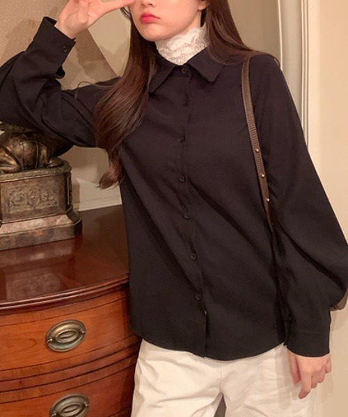 yuue' ( wear )（ユーイ）の「袖ボリュームシャツブラウス（シャツ/ブラウス・レディース・ホワイト/ブラック・FREE）」の10枚目の写真