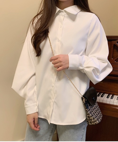 yuue' ( wear )（ユーイ）の「袖ボリュームシャツブラウス（シャツ/ブラウス・レディース・ホワイト/ブラック・FREE）」の3枚目の写真