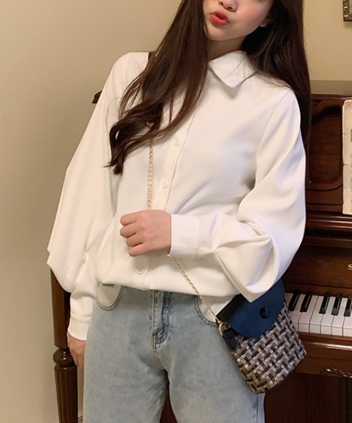yuue' ( wear )（ユーイ）の「袖ボリュームシャツブラウス（シャツ/ブラウス・レディース・ホワイト/ブラック・FREE）」の5枚目の写真