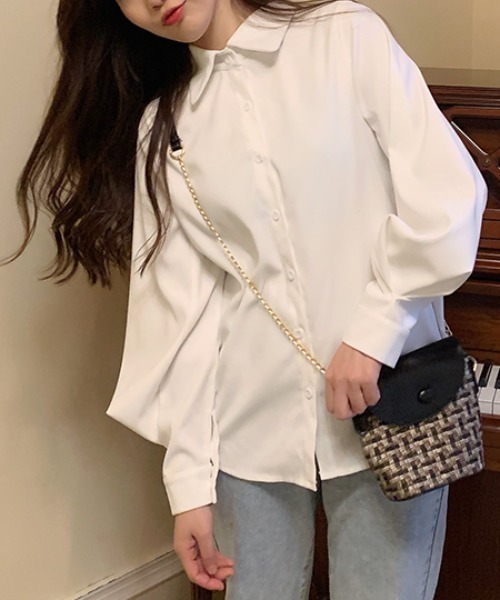 yuue' ( wear )（ユーイ）の「袖ボリュームシャツブラウス（シャツ/ブラウス・レディース・ホワイト/ブラック・FREE）」の7枚目の写真