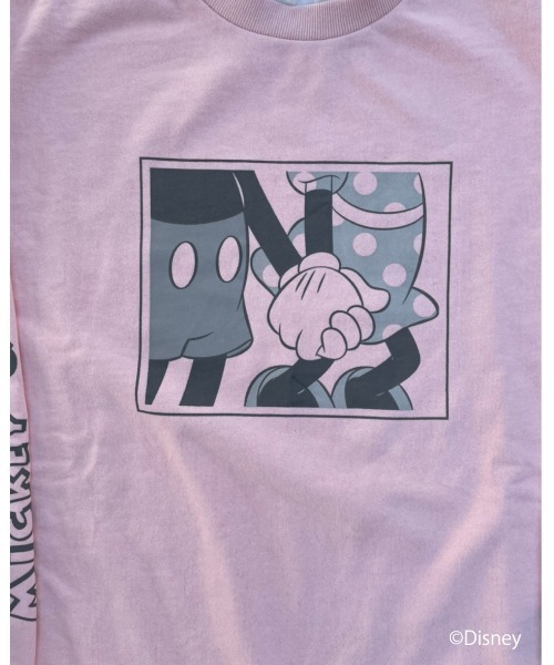 FIG&VIPER（フィグアンドバイパー）の「Mickey&Minnie ドッキングPO（Tシャツ/カットソー・レディース・ホワイト/ブラック/ライトピンク・FREE）」の17枚目の写真