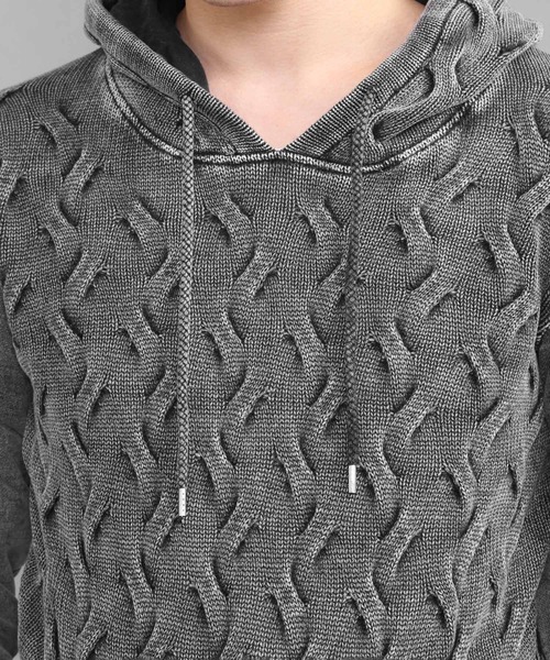 CERCA（チェルカ）の「RM/ケーブルニットパーカー（パーカー・メンズ・レッド/ブラック・MEDIUM/LARGE）」の6枚目の写真