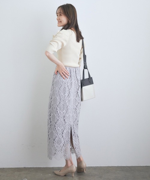 VIS（ビス）の「幾何学レーススカート（スカート）」 - WEAR