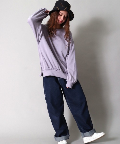 BAYBLO(ベイブロ)の「(CR)【ユニセックス】グラフィック ロゴ プリント バケットハット(ハット・レディース・ブラック/ベージュ・FREE)」の6枚目の写真