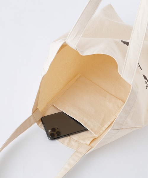 サウナボーイ（サウナボーイ）の「サウナボーイ ロゴデザイン キャンバストートバッグ（トートバッグ・メンズ・ブラック/アイボリー・FREE）」の12枚目の写真