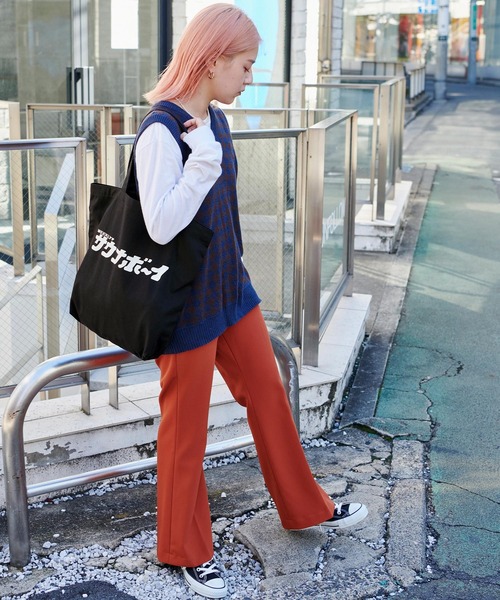 サウナボーイ（サウナボーイ）の「サウナボーイ ロゴデザイン キャンバストートバッグ（トートバッグ・メンズ・ブラック/アイボリー・FREE）」の13枚目の写真