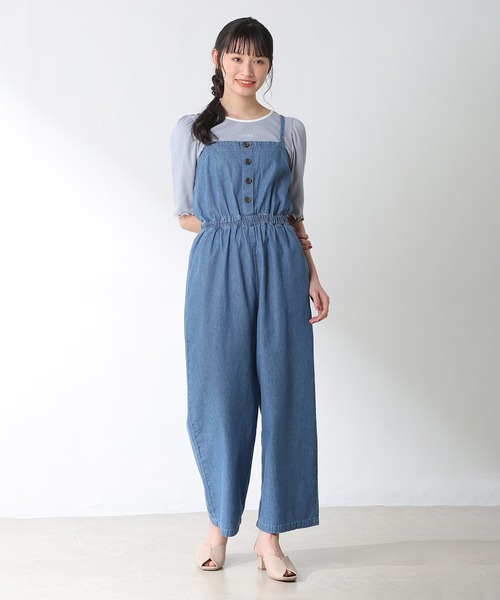 ジョニーブレイズ　オールインワン　つなぎ　L　シャイニーブルー ジョニーブレイズ オールインワン つなぎ L シャイニーブルー