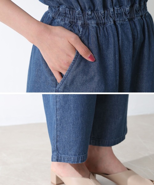 Honeys(ハニーズ)の「デニムオールインワン(つなぎ/オールインワン・レディース・ブルー/ライトインディゴブルー・L/M/S)」の15枚目の写真