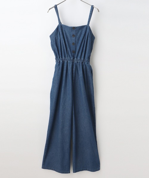 Honeys(ハニーズ)の「デニムオールインワン(つなぎ/オールインワン・レディース・ブルー/ライトインディゴブルー・L/M/S)」の8枚目の写真