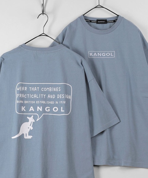KANGOL(カンゴール)の「【KANGOL/カンゴール】バックプリント ワンポイント メッセージプリントTシャツ(Tシャツ/カットソー・メンズ・ブラック/オフホワイト/ブルー・M/L/XL)」の3枚目の写真