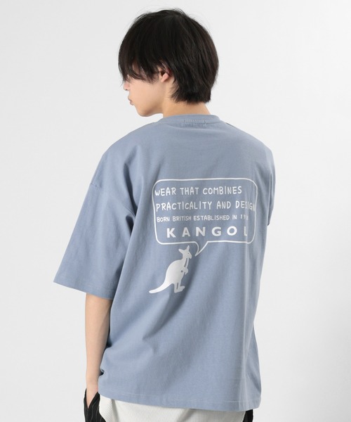 KANGOL(カンゴール)の「【KANGOL/カンゴール】バックプリント ワンポイント メッセージプリントTシャツ(Tシャツ/カットソー・メンズ・ブラック/オフホワイト/ブルー・M/L/XL)」の10枚目の写真