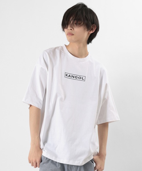 KANGOL(カンゴール)の「【KANGOL/カンゴール】バックプリント ワンポイント メッセージプリントTシャツ(Tシャツ/カットソー・メンズ・ブラック/オフホワイト/ブルー・M/L/XL)」の4枚目の写真