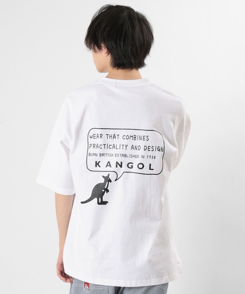 KANGOL(カンゴール)の「【KANGOL/カンゴール】バックプリント ワンポイント メッセージプリントTシャツ(Tシャツ/カットソー・メンズ・ブラック/オフホワイト/ブルー・M/L/XL)」の5枚目の写真