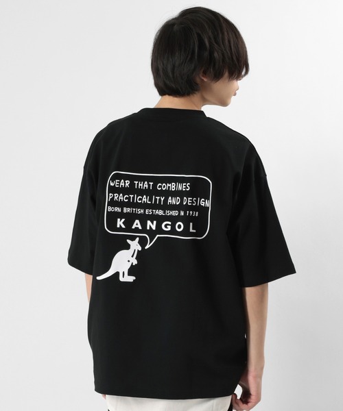 KANGOL(カンゴール)の「【KANGOL/カンゴール】バックプリント ワンポイント メッセージプリントTシャツ(Tシャツ/カットソー・メンズ・ブラック/オフホワイト/ブルー・M/L/XL)」の7枚目の写真
